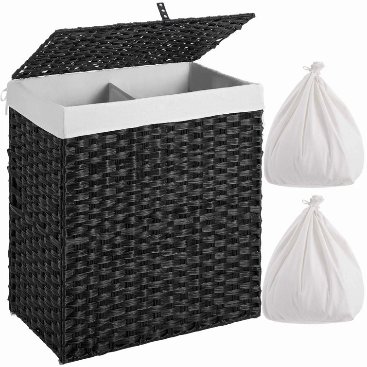 laundry hamper with lid and removable bag